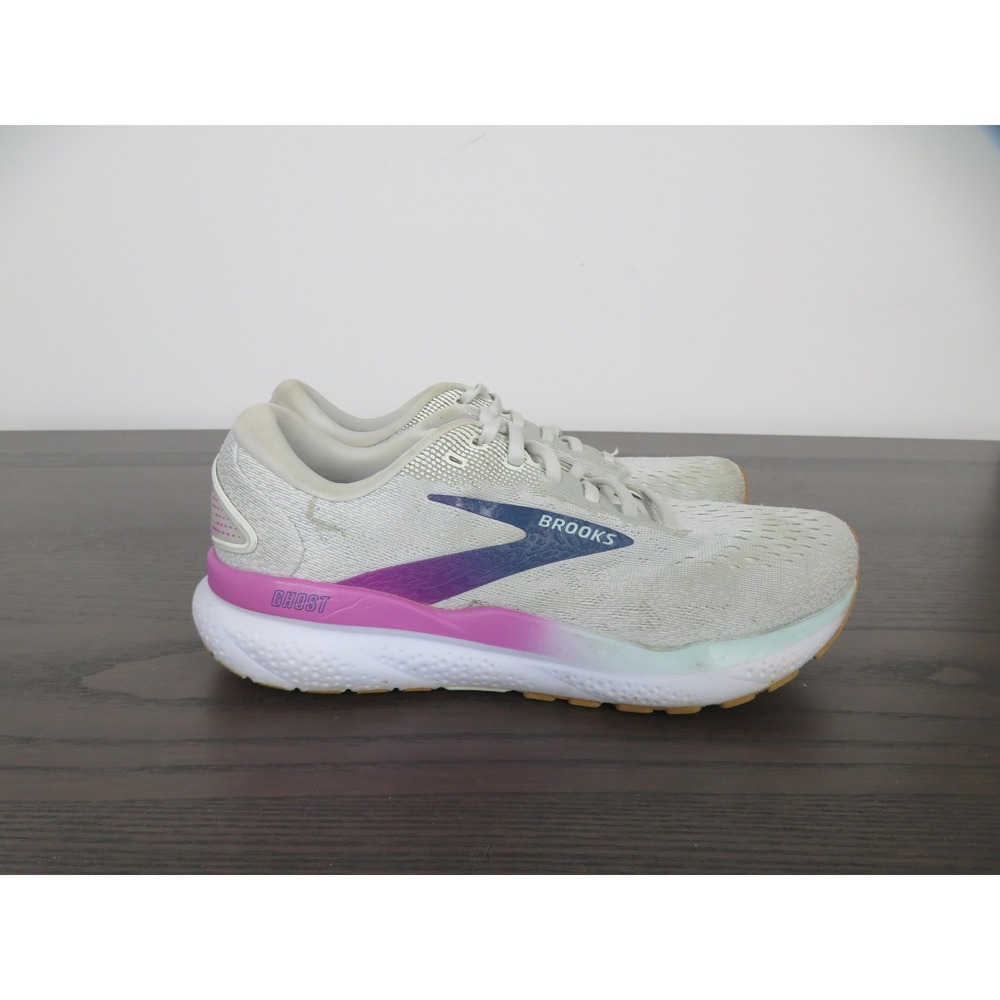 Brooks Ghost 16 Shoes Womens 8.5 Gray Running Sneakers Road Gym 1204071B175